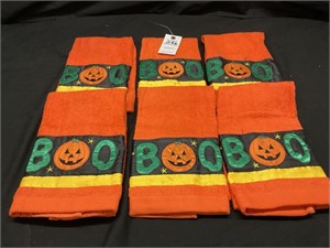 6-Jack-O-Lantern Hand Towels