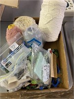 Box of sewing thread, and other notions