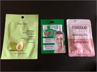 Facial and Lip Masks Pack of 3