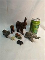 Vintage Elephant Lot - Wood, Metal, Etc