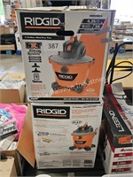 2- ridgid 9g & 12g wet/dry vacs