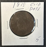 1818 Coronet Head US Cent Piece