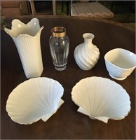 Lenox Vases, Bowl & Shell Candy Dishes