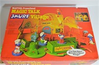 Vintage MATTEL Preschool Magic Talk Smurf Village