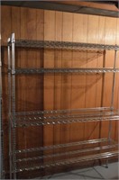 Metal Rack 59"W x 18"D x 74" tall 4 Shelves