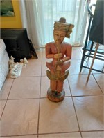 Asian wood Statue