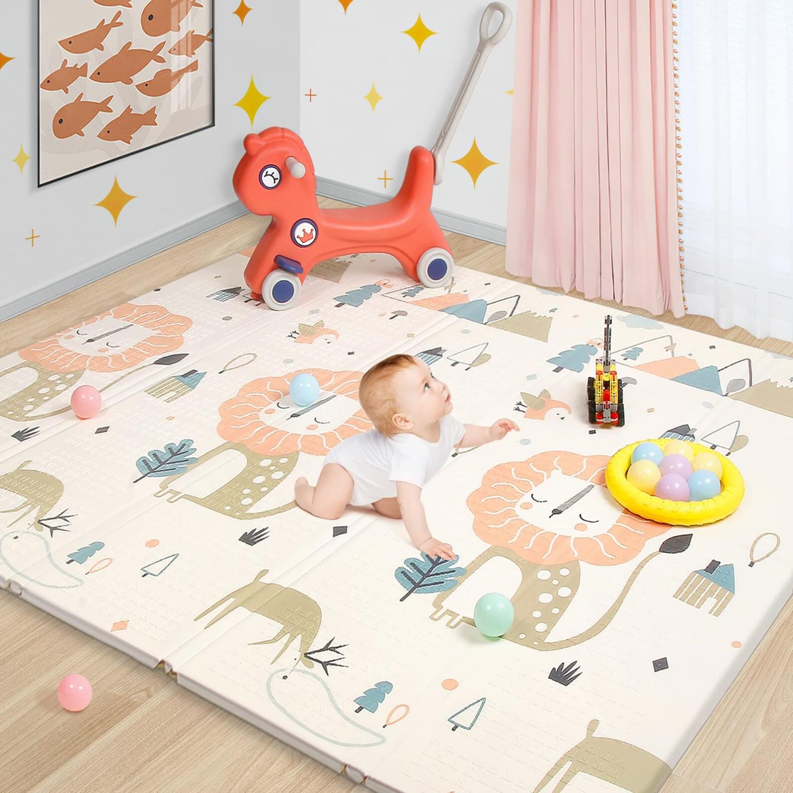 Baby Playmat for Crawling,0.6in Thick Extra Large