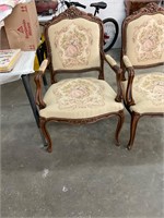 A Pair of French Style Needlepoint Chairs