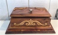 Dresser top jewelry box with jewelry