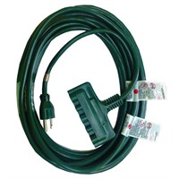 HDX 50Ft 16/3 Tri-Tap In/Outdoor Extension Cord