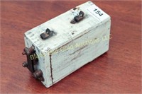 Ford Model T battery, painted white