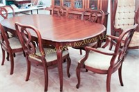 1970's Thomasville dining table, 6 chairs