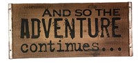 Wooden Adventure Sign