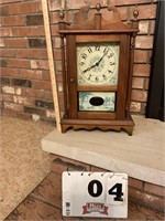 Oak handmade mantle clock