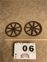 Wood & metal wagon wheels