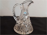 American Brilliant Cut Conical Cruet Hand Blown