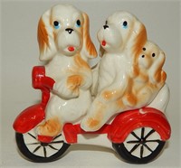 Vintage Puppy Dog Family Riding Trike Bicycle