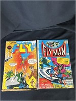 Pair of 12 Cent Radio Comics Fly 29 & Flyman 33