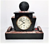 Vintage Marble F H T Mantel Clock