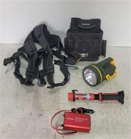 Tool Belt, Safety Harness, Flashlights, Inverter