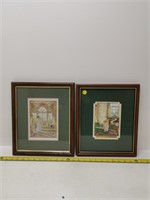 2 framed pictures