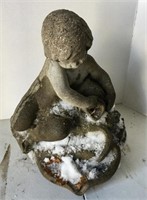 Child with jug statue