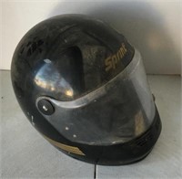 Vintage motorcycle helmet