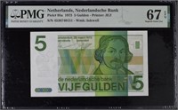 Netherlands,5 Gulden1973,PMG 67 EPQ+Gift!NeAE