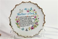 Mother and Dad Decorative Plate