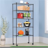 E9617  Black Steel Storage Rack 60x30x14