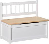 Qaba 2-in-1 Kids Wooden Toy Organizer Chest