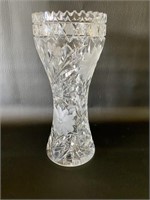 Gorgeous Etched 12" Crystal Vase