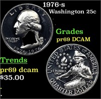 Proof 1976-s Washington Quarter 25c Grades GEM++ P