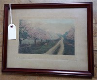 “A Graceful Lane” signed Wallace Nutting