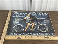 Motorcycle/ Gas Metal Sign