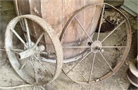 (2) metal wheels