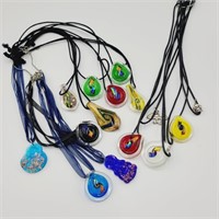 Lot of Art Glass Necklaces