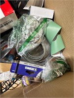 Large box of home improvement items,electrical,etc