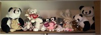 Various stuffed animals