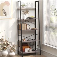 Yusong Ladder Shelf, 5 Tier Ladder Bookshelf Unit