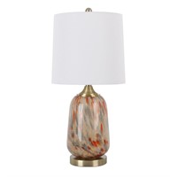 Decor Therapy Golden Art Glass Table Lamp with LED