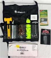 Tent Accessory Set, Fire Starter, & Repair Kit