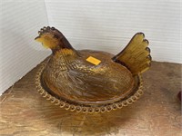 Vintage Chicken on a nest