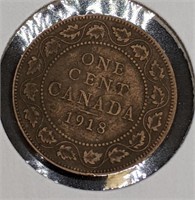 1918 Canadian Large One Cent Coin