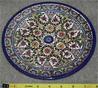 Vtg Handpainted Jerusalem Pottery Plate 8 3/8"