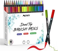 $15  Dual Brush Marker Pens with Coloring Book