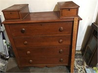 Pine chest/dresser base with two glove boxes