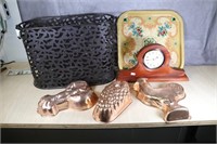 Lot of Decor items, Metal Molds, Tray, Etc.