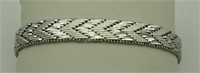 Wide Link Sterling Silver 7 1/4" Band Bracelet
