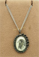 Scimshaw Eagle 1" Sterling Pendant & 22" Necklace